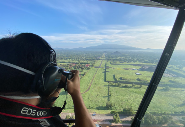 Experiencia única volando en un dirigible